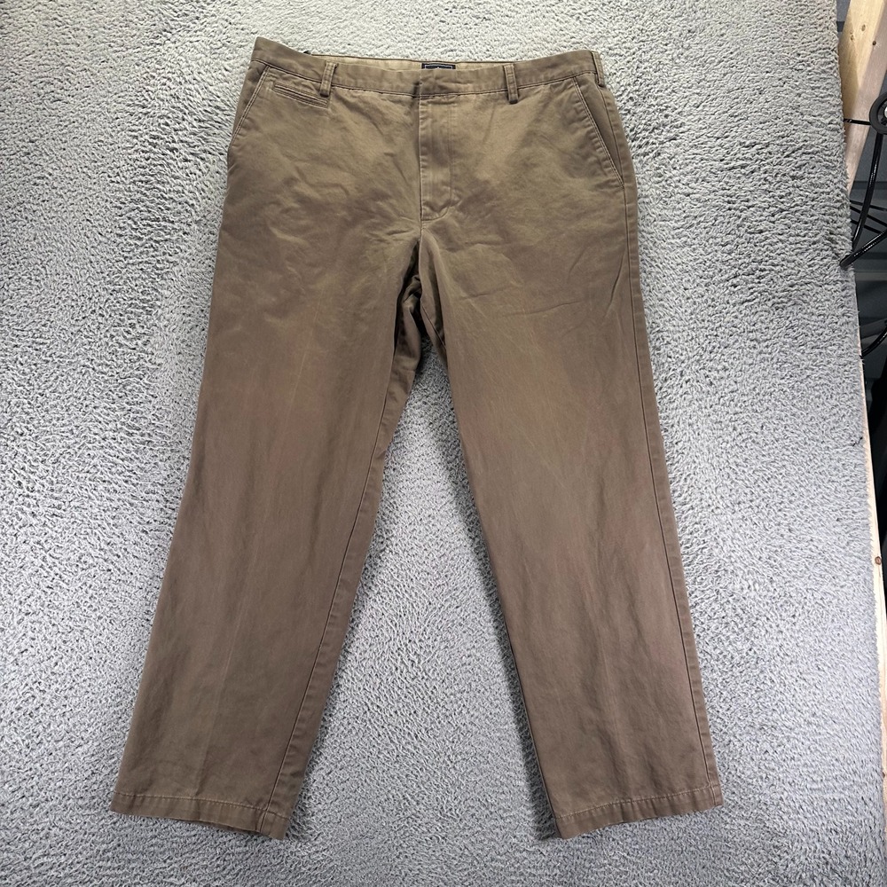 Dockers D4 Pant Mens 40x32 Brown Cotton Khakis Straight Relaxed Workwear Utility